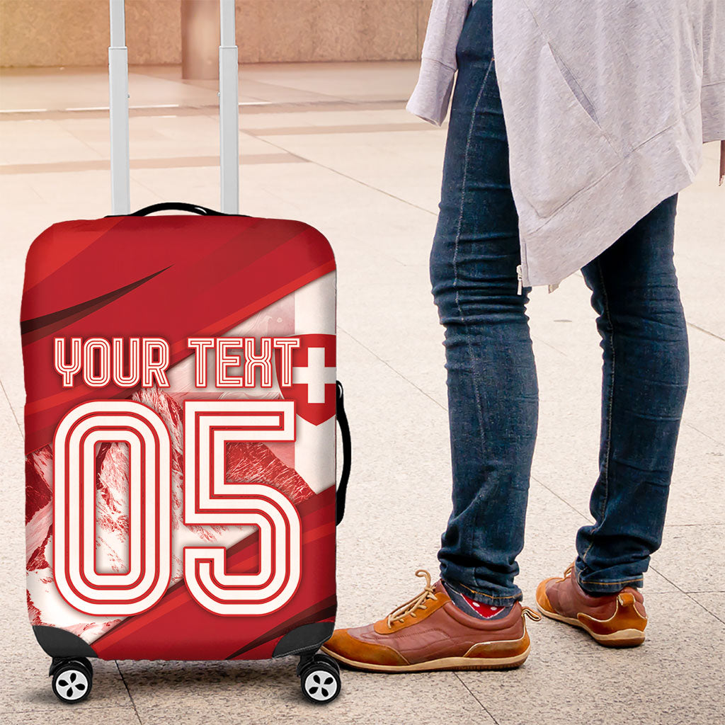 Custom Switzerland Football Luggage Cover Matterhorn Snow Shield