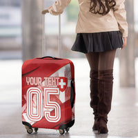 Custom Switzerland Football Luggage Cover Matterhorn Snow Shield