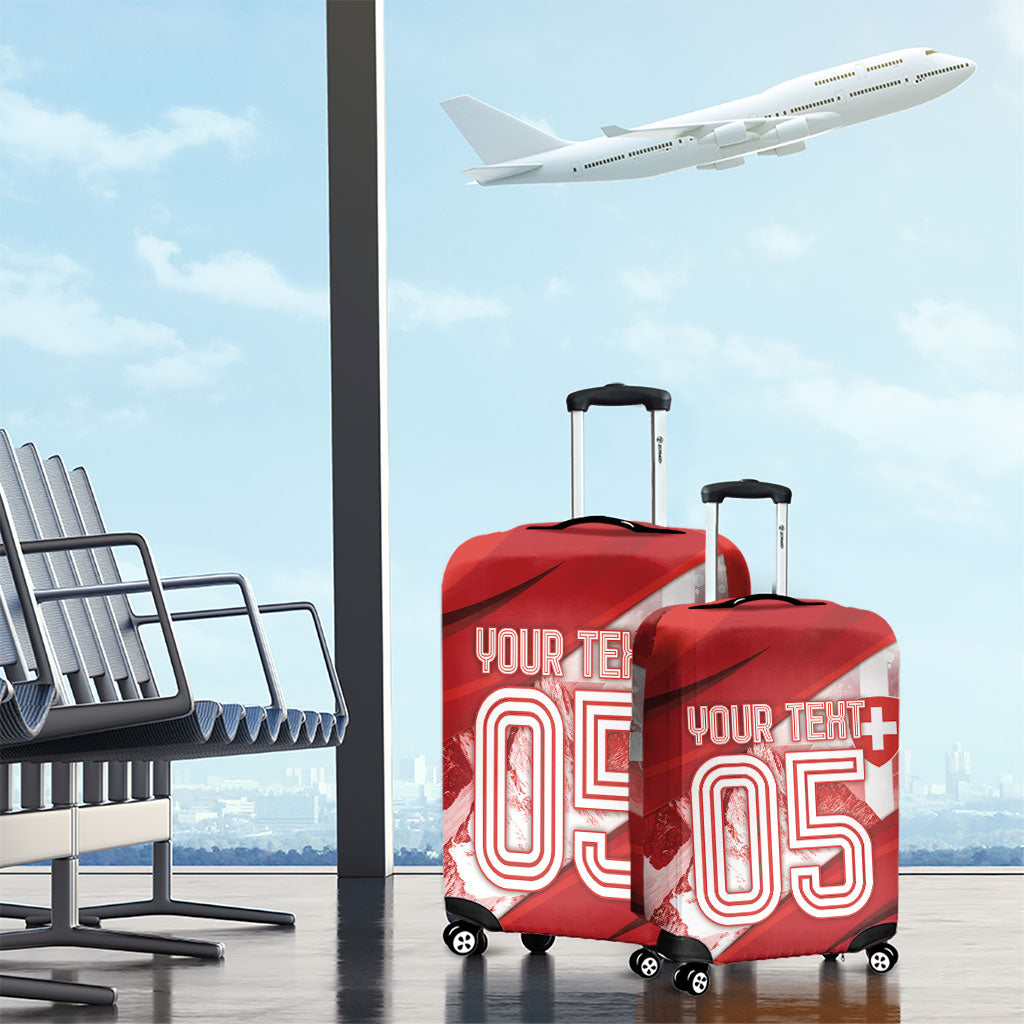 Custom Switzerland Football Luggage Cover Matterhorn Snow Shield
