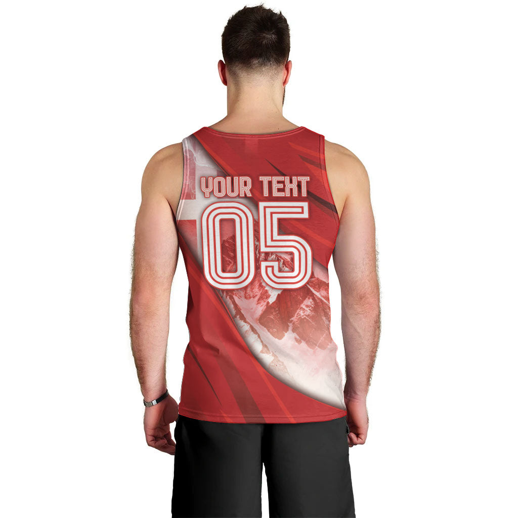 Custom Switzerland Football Men Tank Top Matterhorn Snow Shield