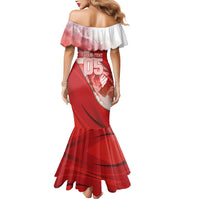 Custom Switzerland Football Mermaid Dress Matterhorn Snow Shield