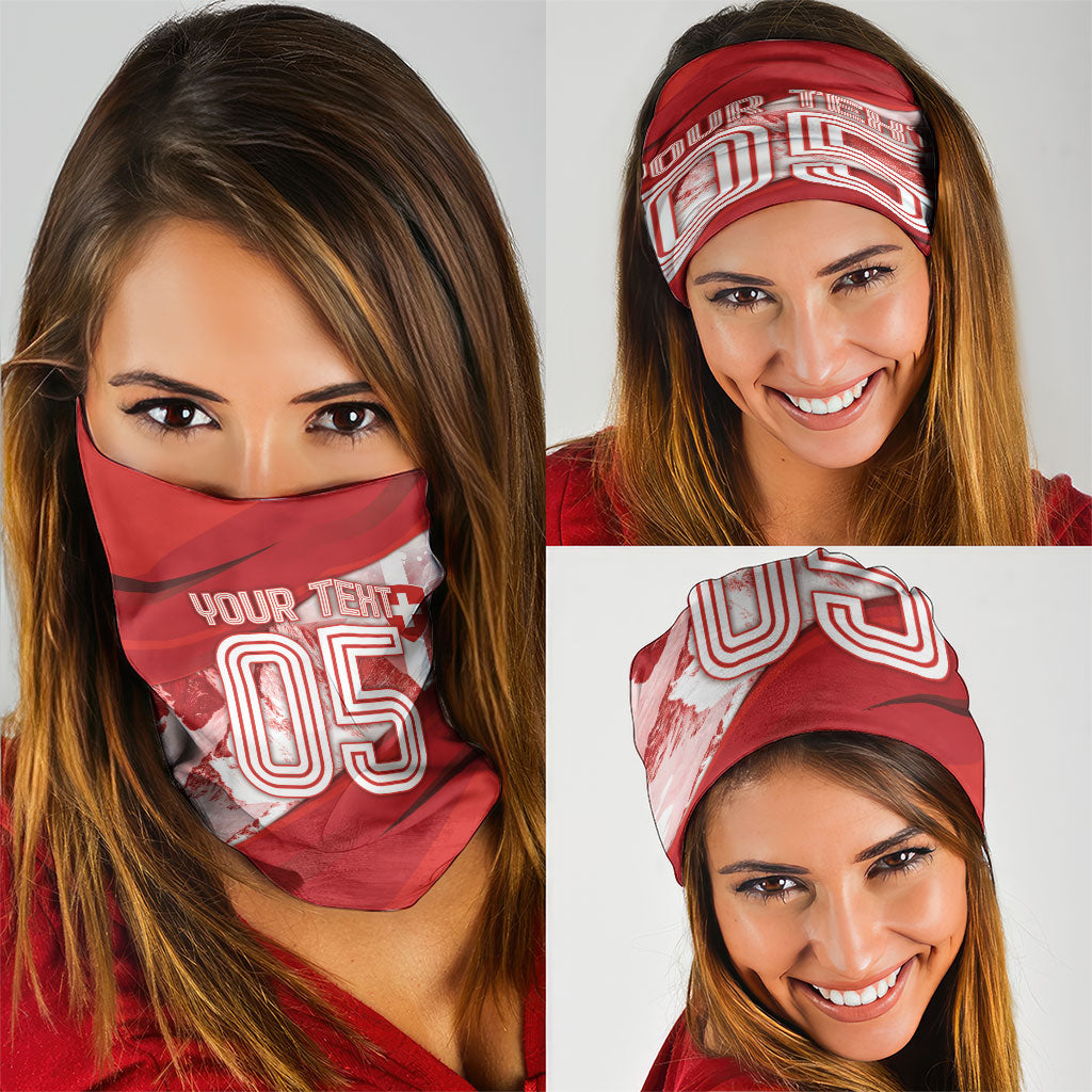 Custom Switzerland Football Neck Gaiter Matterhorn Snow Shield