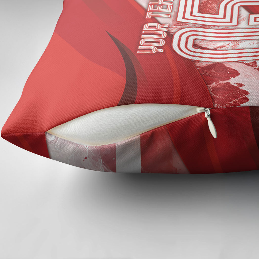 Custom Switzerland Football Pillow Cover Matterhorn Snow Shield