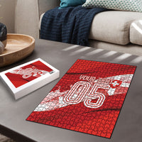 Custom Switzerland Football Puzzle Matterhorn Snow Shield