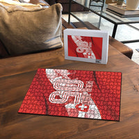 Custom Switzerland Football Puzzle Matterhorn Snow Shield