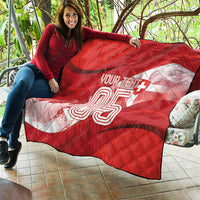 Custom Switzerland Football Quilt Matterhorn Snow Shield
