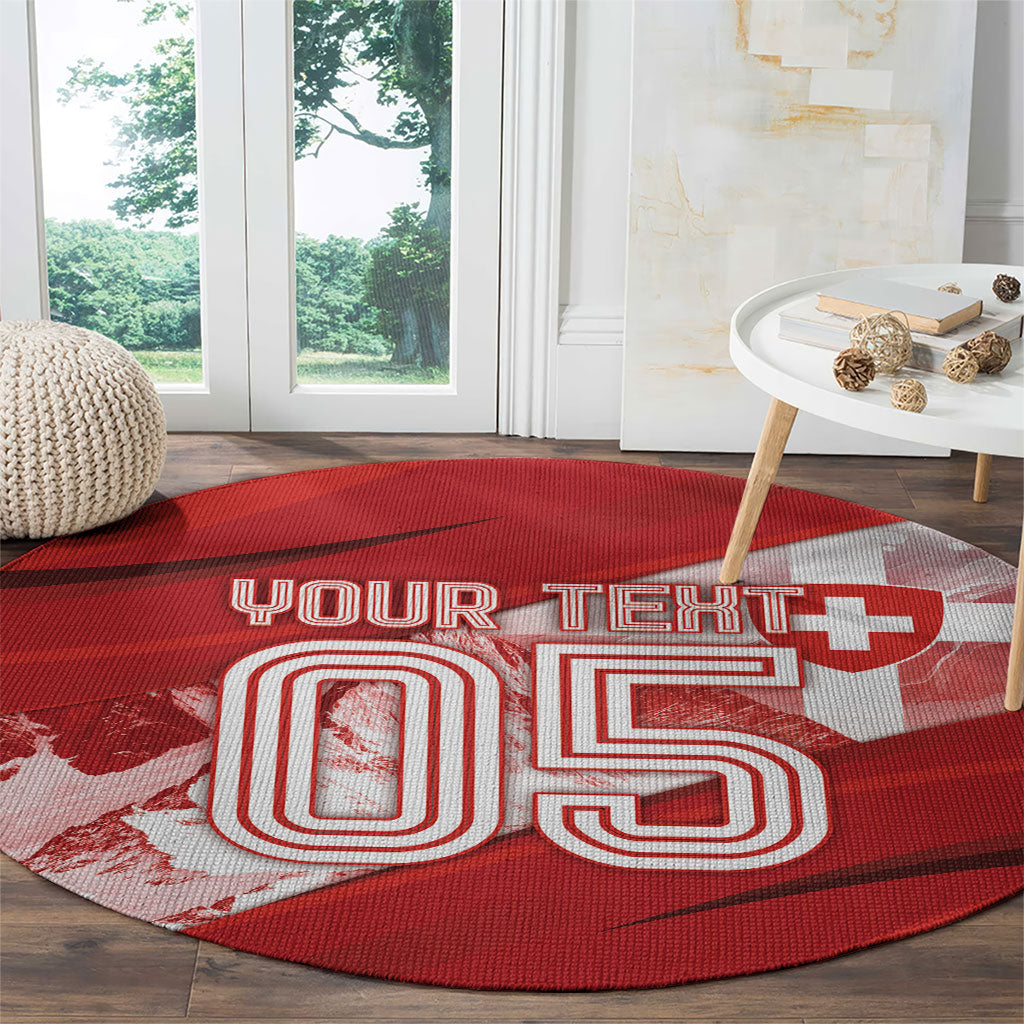 Custom Turkey Football Round Carpet Matterhorn Snow Shield