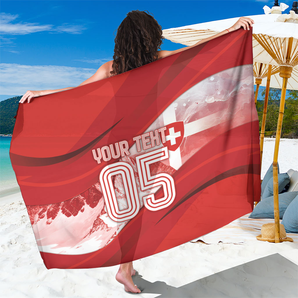 Custom Switzerland Football Sarong Matterhorn Snow Shield