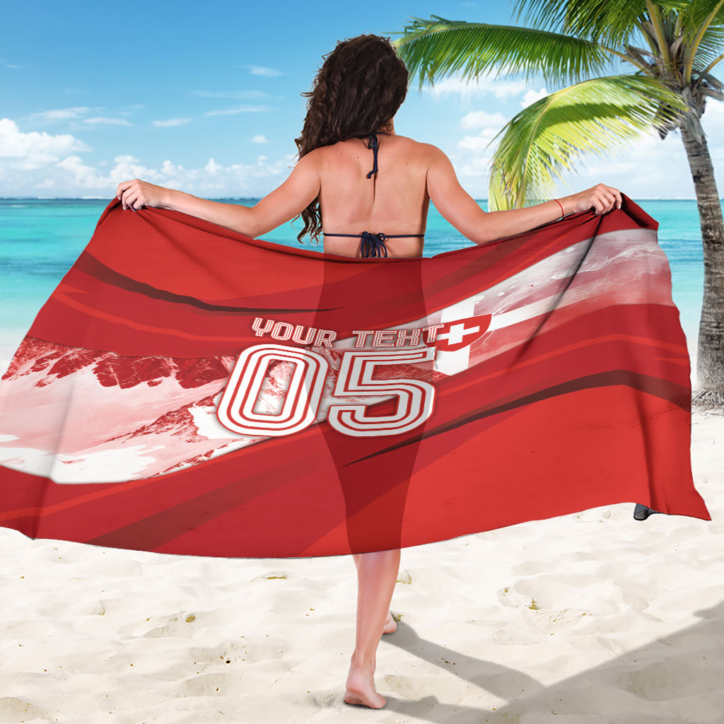 Custom Switzerland Football Sarong Matterhorn Snow Shield