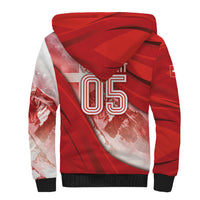 Custom Switzerland Football Sherpa Hoodie Matterhorn Snow Shield