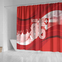 Custom Switzerland Football Shower Curtain Matterhorn Snow Shield