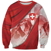 Custom Switzerland Football Sweatshirt Matterhorn Snow Shield