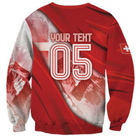 Custom Switzerland Football Sweatshirt Matterhorn Snow Shield