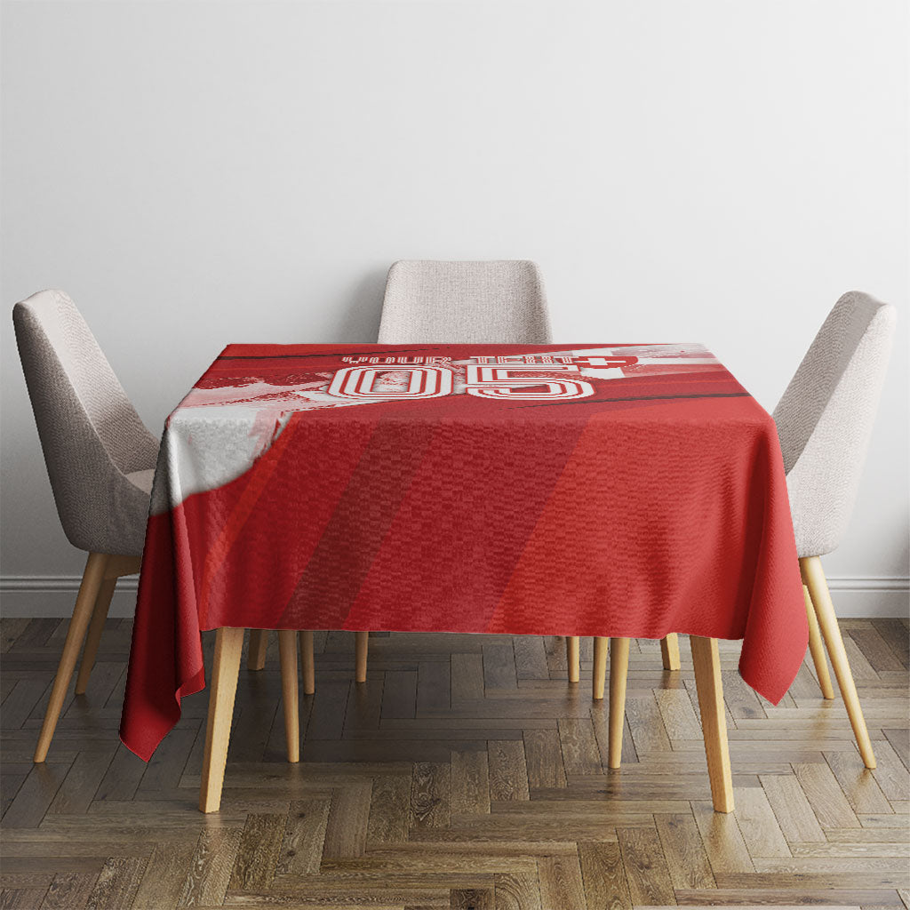 Custom Switzerland Football Tablecloth Matterhorn Snow Shield