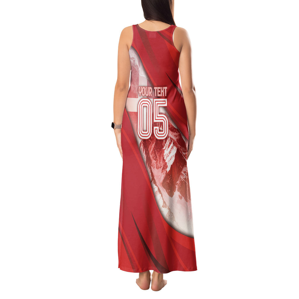 Custom Turkey Football Tank Maxi Dress Matterhorn Snow Shield