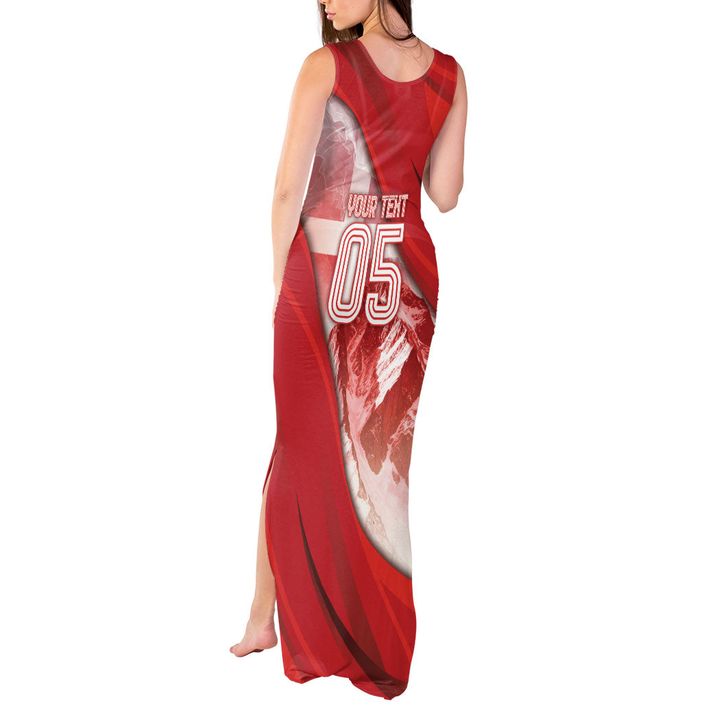 Custom Turkey Football Tank Maxi Dress Matterhorn Snow Shield