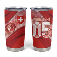 Custom Switzerland Football Tumbler Cup Matterhorn Snow Shield