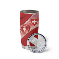 Custom Switzerland Football Tumbler Cup Matterhorn Snow Shield