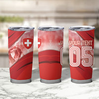 Custom Switzerland Football Tumbler Cup Matterhorn Snow Shield