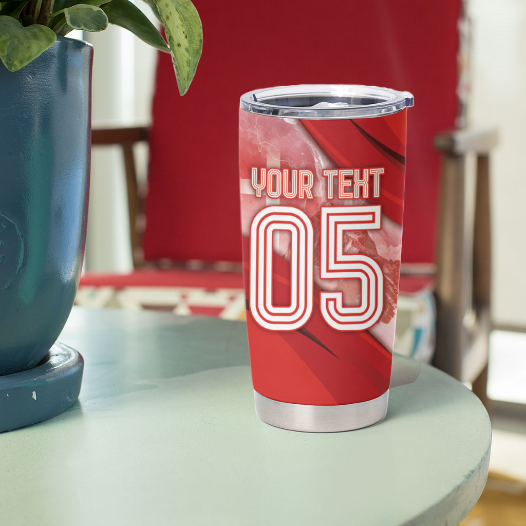 Custom Switzerland Football Tumbler Cup Matterhorn Snow Shield