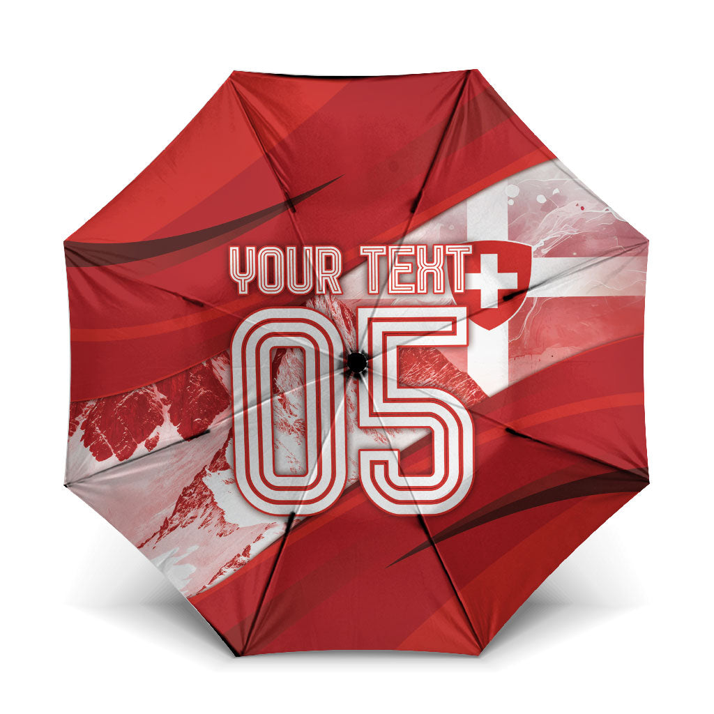 Custom Switzerland Football Umbrella Matterhorn Snow Shield