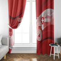 Custom Switzerland Football Window Curtain Matterhorn Snow Shield