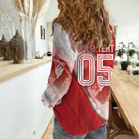Custom Switzerland Football Women Casual Shirt Matterhorn Snow Shield