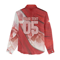 Custom Switzerland Football Women Casual Shirt Matterhorn Snow Shield