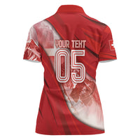 Custom Switzerland Football Women Polo Shirt Matterhorn Snow Shield