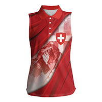 Custom Turkey Football Women Sleeveless Polo Shirt Matterhorn Snow Shield