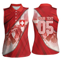 Custom Turkey Football Women Sleeveless Polo Shirt Matterhorn Snow Shield