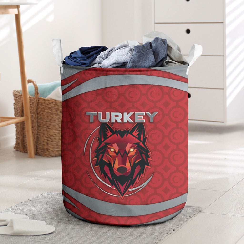Turkey Football Laundry Basket Asena Wolf Crest Unique Style