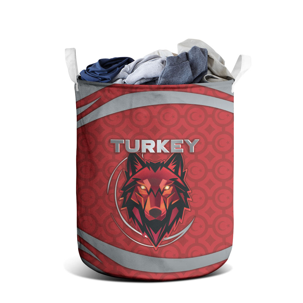 Turkey Football Laundry Basket Asena Wolf Crest Unique Style