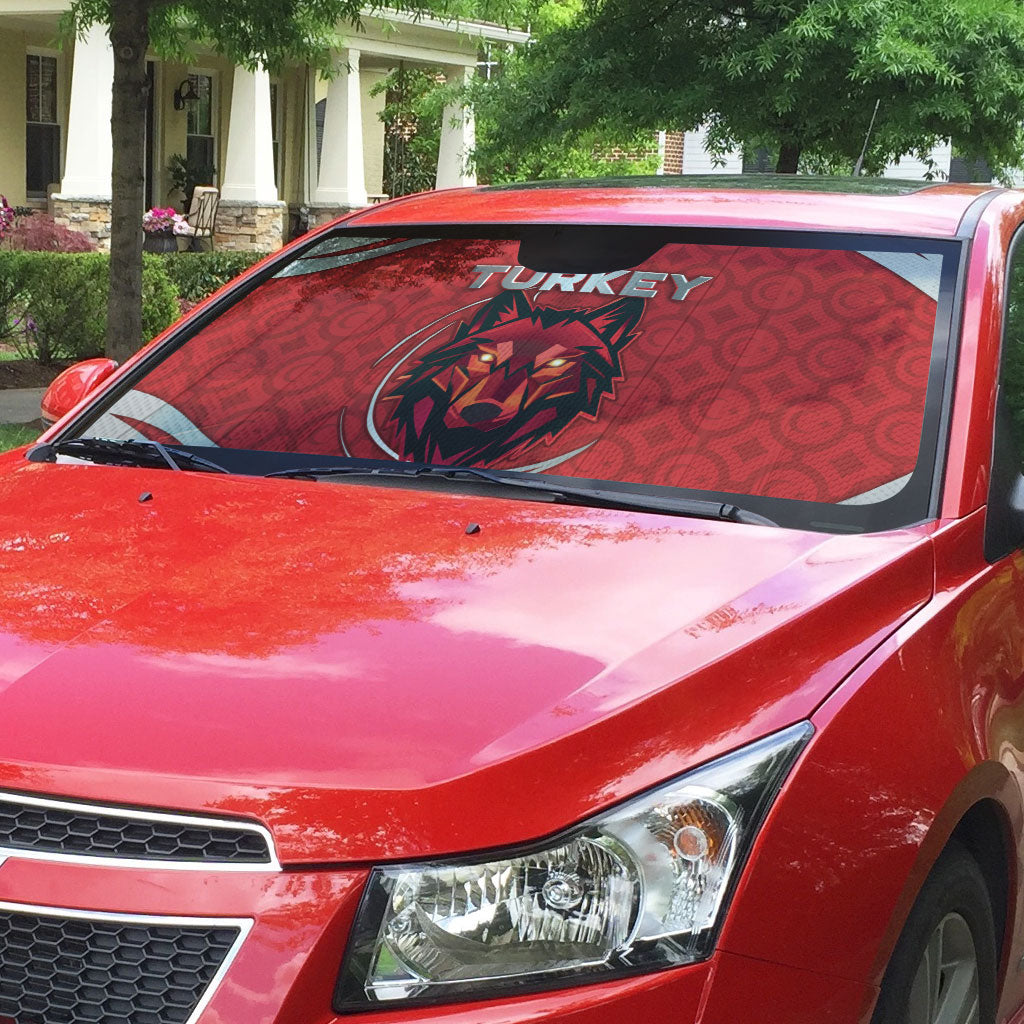 Switzerland Football Auto Sun Shade Asena Wolf Crest Unique Style