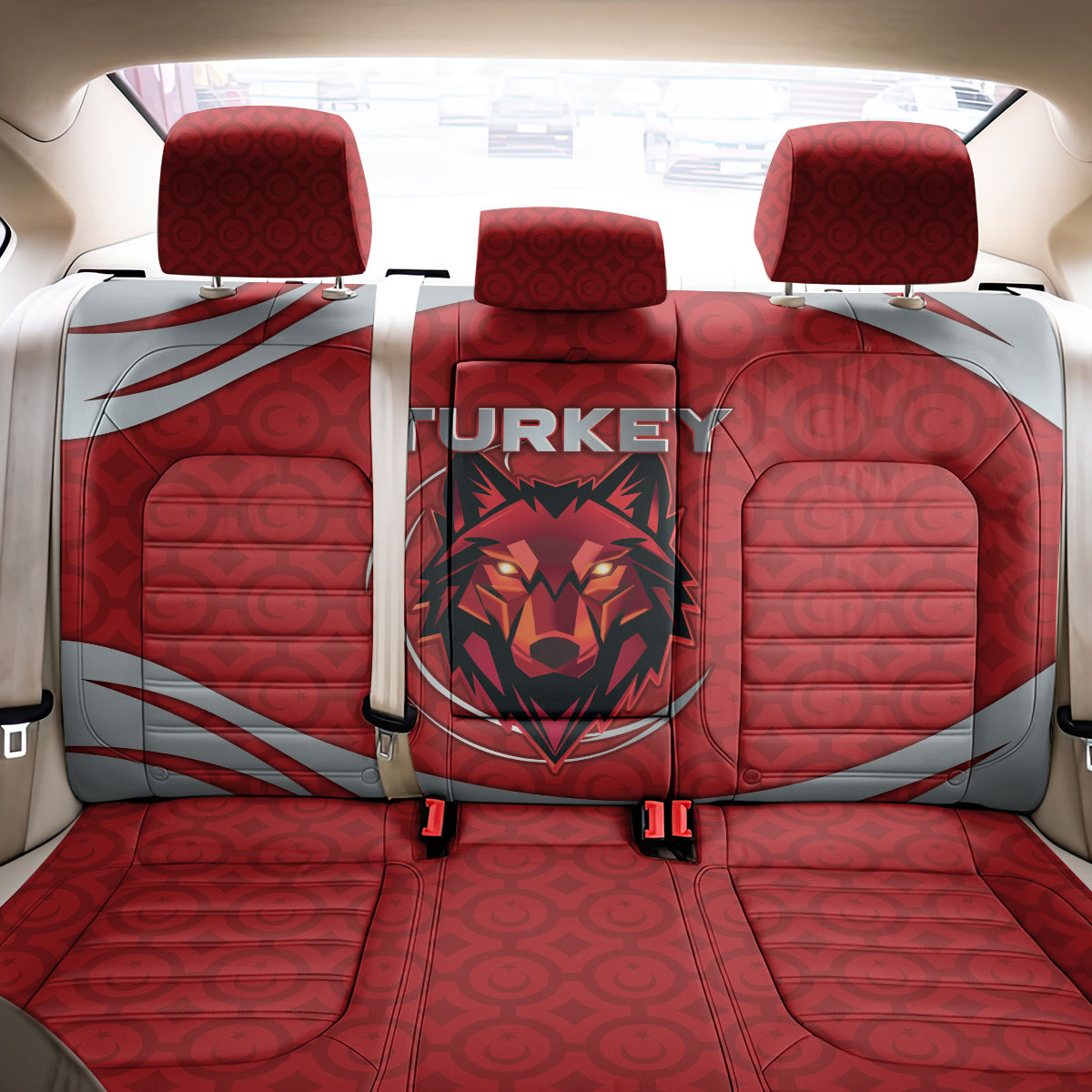 Switzerland Football Back Car Seat Cover Asena Wolf Crest Unique Style