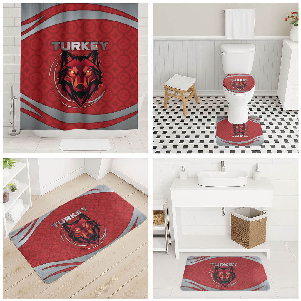 Turkey Football Bathroom Set Asena Wolf Crest Unique Style