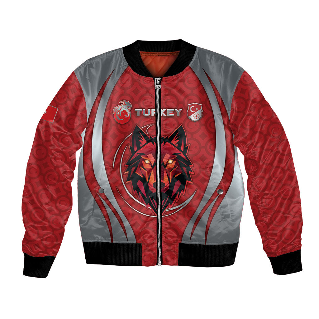 Custom Turkey Football Bomber Jacket Asena Wolf Crest Unique Style
