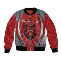Custom Turkey Football Bomber Jacket Asena Wolf Crest Unique Style