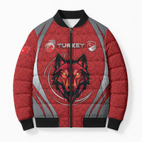 Custom Turkey Football Bomber Puffer Jacket Asena Wolf Crest Unique Style
