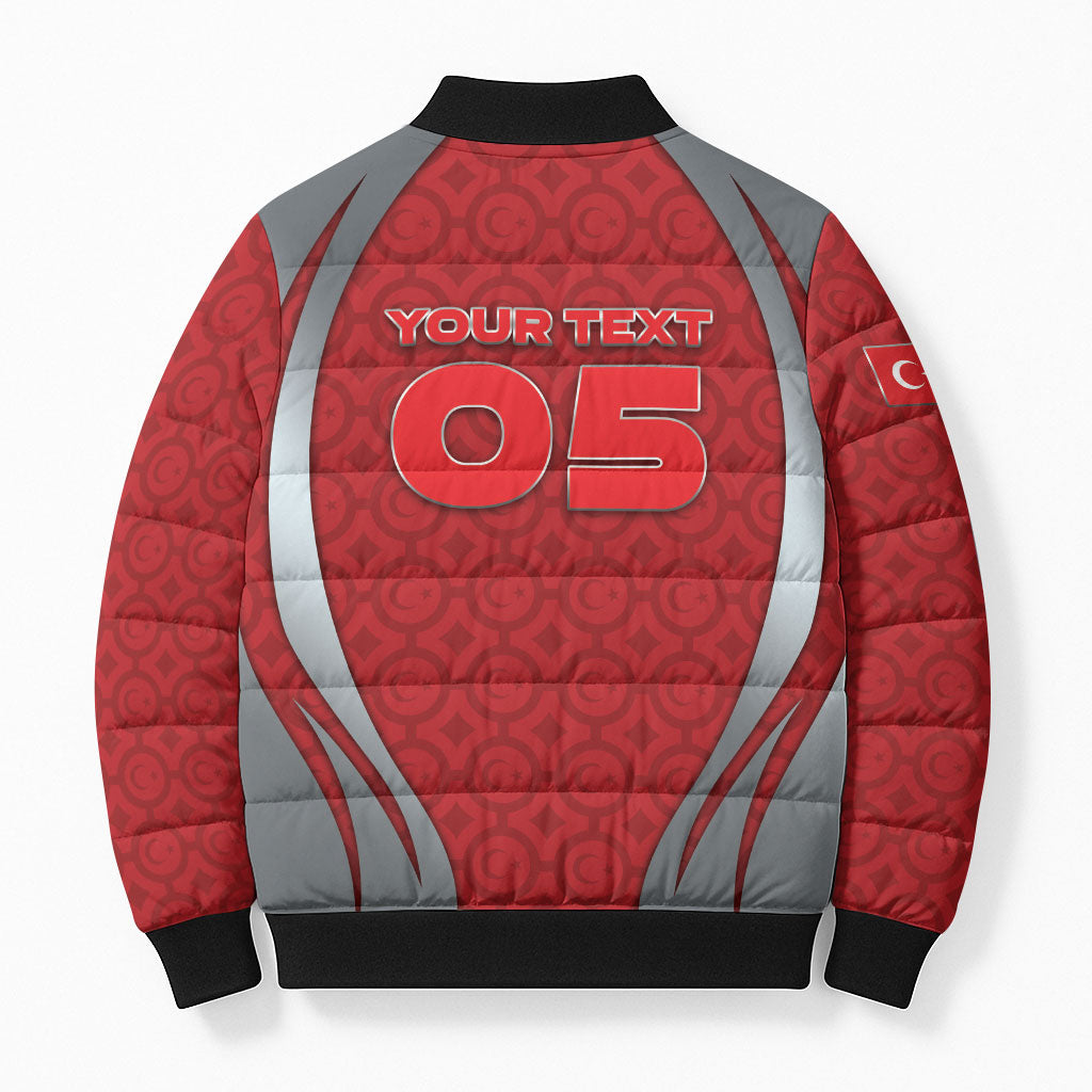 Custom Turkey Football Bomber Puffer Jacket Asena Wolf Crest Unique Style
