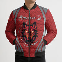 Custom Turkey Football Bomber Puffer Jacket Asena Wolf Crest Unique Style