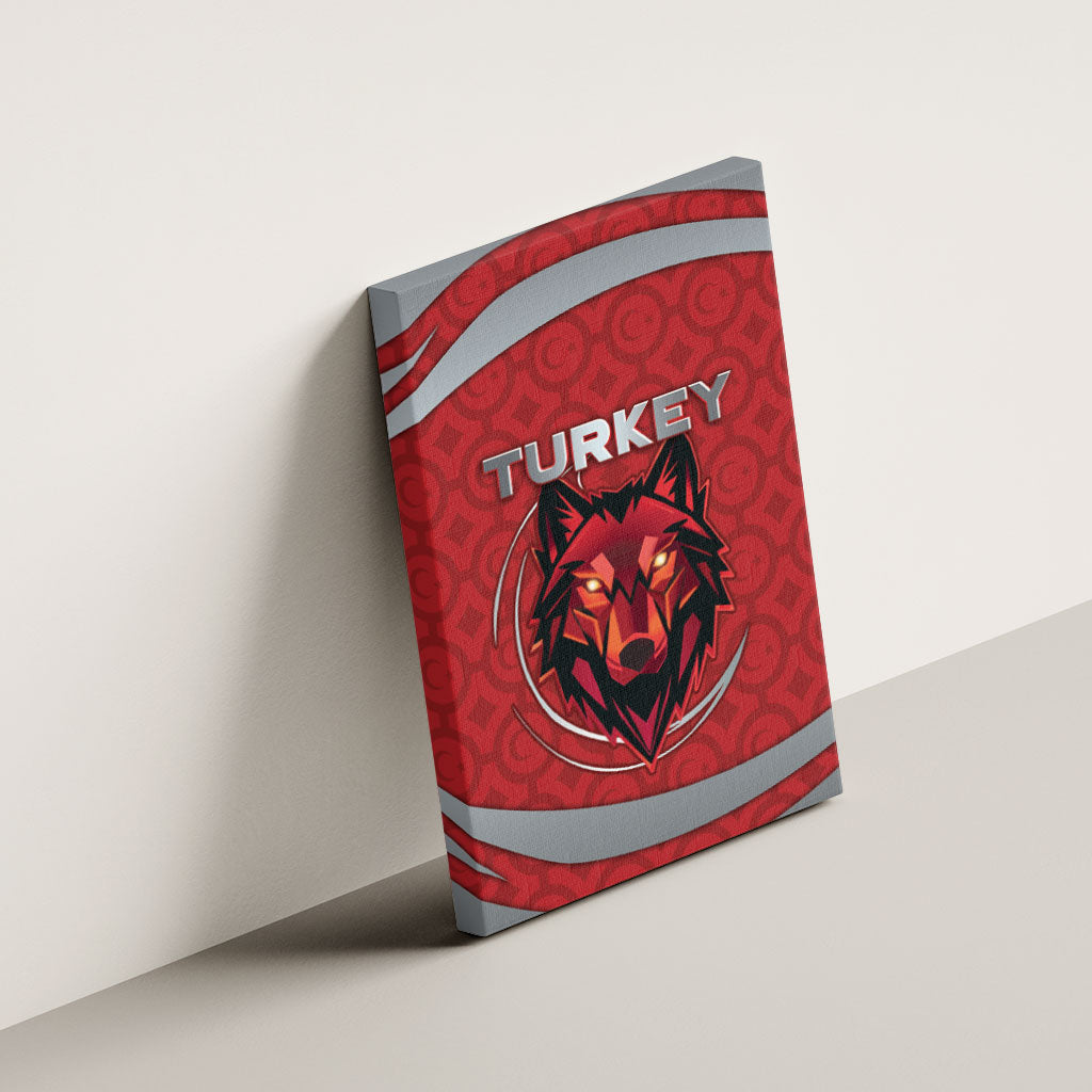 Turkey Football Canvas Wall Art Asena Wolf Crest Unique Style