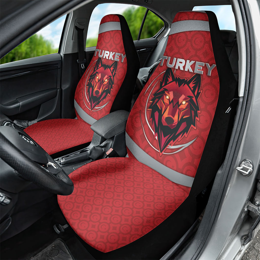 Turkey Football Car Seat Cover Asena Wolf Crest Unique Style