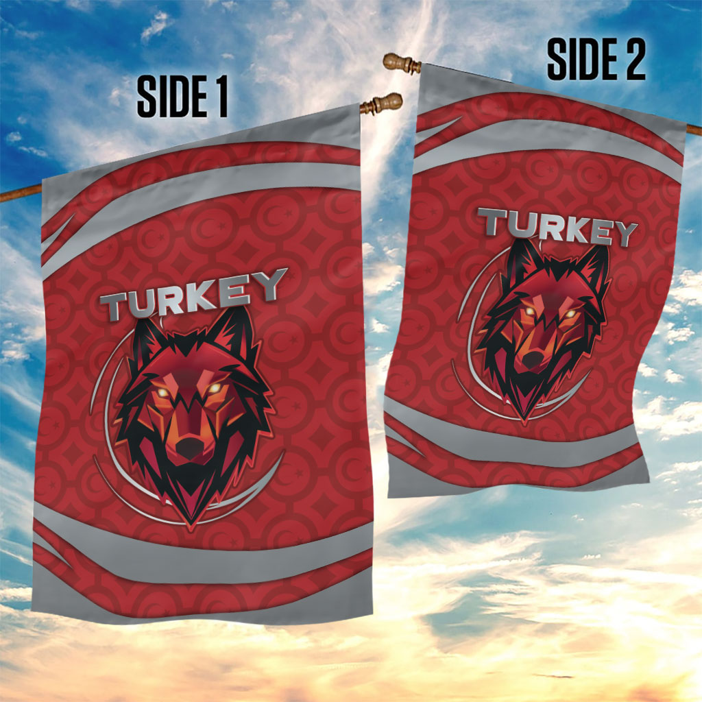 Turkey Football Garden Flag Asena Wolf Crest Unique Style