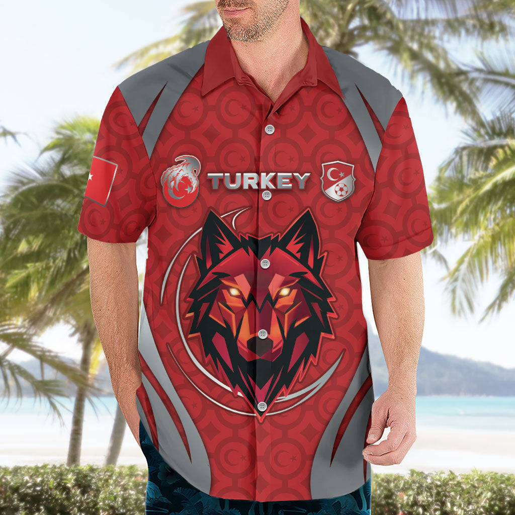 Custom Turkey Football Hawaiian Shirt Asena Wolf Crest Unique Style