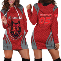 Custom Turkey Football Hoodie Dress Asena Wolf Crest Unique Style