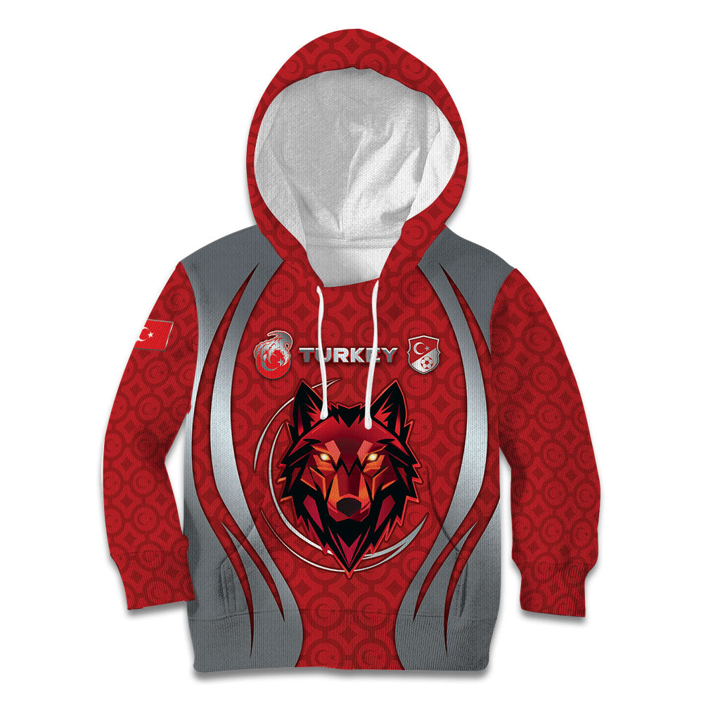 Custom Turkey Football Kid Hoodie Asena Wolf Crest Unique Style