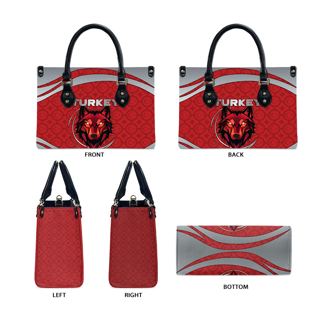 Turkey Football Leather Bag Asena Wolf Crest Unique Style