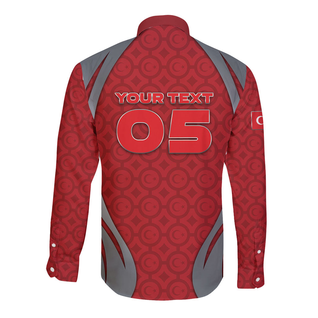 Custom Turkey Football Long Sleeve Button Shirt Asena Wolf Crest Unique Style