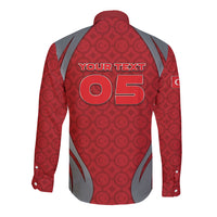 Custom Turkey Football Long Sleeve Button Shirt Asena Wolf Crest Unique Style